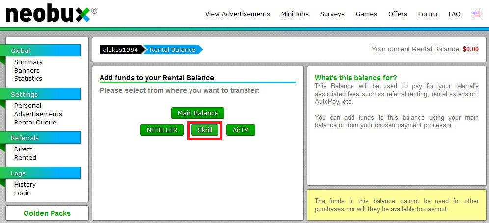 выбор платежной системы как пополнить Необукс (шаг2)